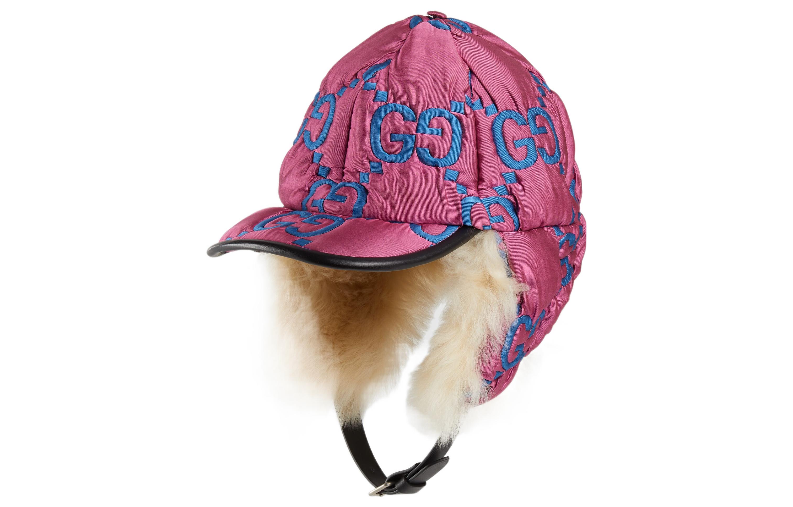 Lookbook (Women) GUCCI Pink  Beanie with Letter Embroidery and Warm Cotton. 727458-4HAXV-8777