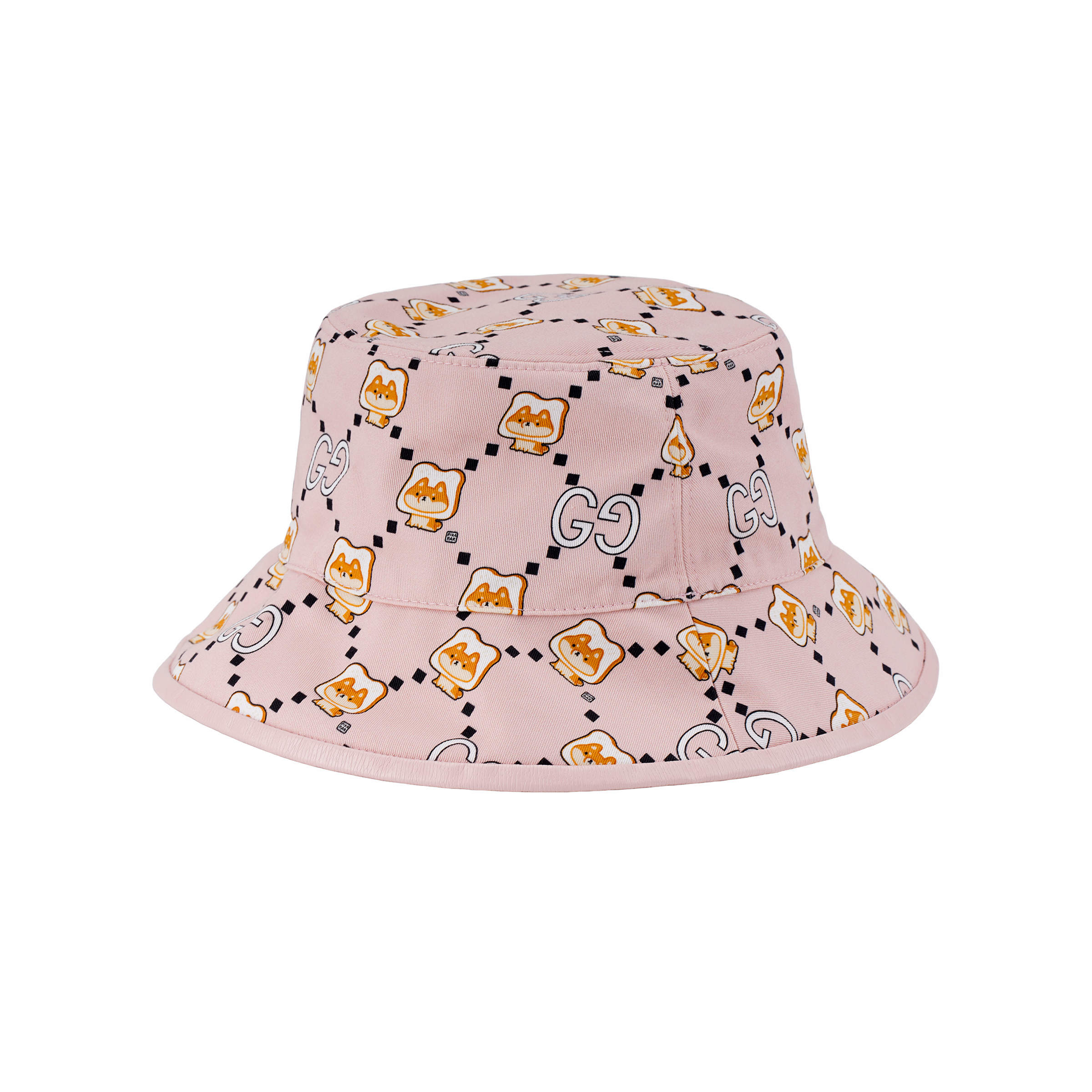 (Women) GUCCI Pink  Cotton Bucket Hat with Animal Print 7369604HAX28472