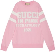 (Women) Gucci Pink Crew Neck Sweatshirt with Heart Apple Design 662081-XJDL6-5904 (Women) Gucci Pink Crew Neck Sweatshirt with Heart Apple Design 662081-XJDL6-5904