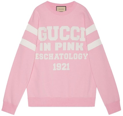 (W) 古驰粉色心形苹果图案圆领卫衣 662081-XJDL6-5904 Buy (W) 古驰粉色心形苹果图案圆领卫衣 662081-XJDL6-5904