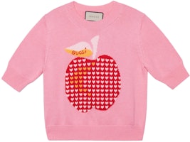 (Women) Gucci Pink Heart Apple Sweater - FW21 Qixi Valentine's Limited Edition 664355-XKBYV-5943 (Women) Gucci Pink Heart Apple Sweater - FW21 Qixi Valentine's Limited Edition 664355-XKBYV-5943