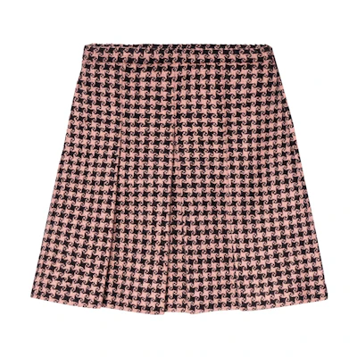 (Women) Gucci Pink Houndstooth A-Line Casual Skirt 681234-ZAHD7-1250
