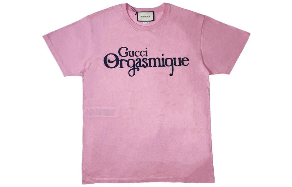 (Women) Gucci Pink Letter Print T-Shirt SS22 615044-XJCKZ-5594