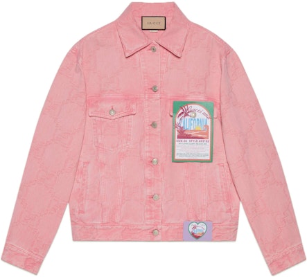 (Women) Gucci Pink Logo-Embellished Jacket - Love Parade Collection FW22 678791-XDBZK-5739 Buy (Women) Gucci Pink Logo-Embellished Jacket - Love Parade Collection FW22 678791-XDBZK-5739