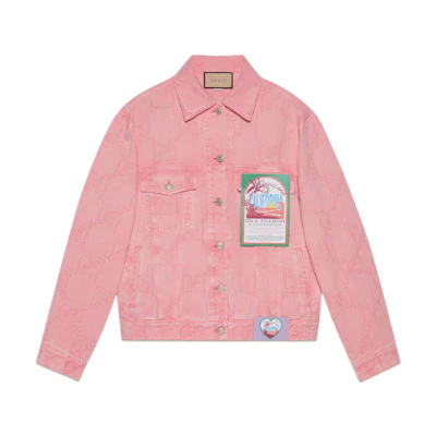 (Women) Gucci Pink Logo-Embellished Jacket - Love Parade Collection FW22 678791-XDBZK-5739