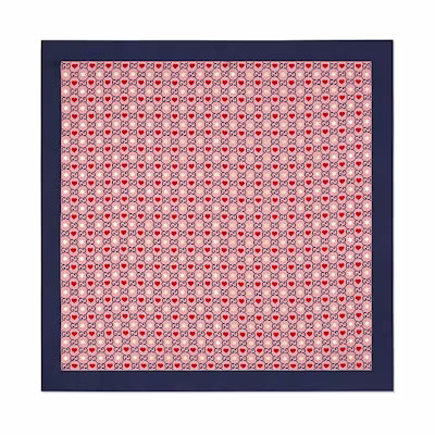 (Women) GUCCI Pink Silk Scarf with GG Print 609895-3G001-5968