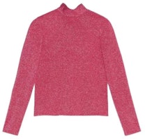 (Women) Gucci Pink Solid Color Tie-Neck Turtleneck Sweater 653414-XKBTK-5096 (Women) Gucci Pink Solid Color Tie-Neck Turtleneck Sweater 653414-XKBTK-5096