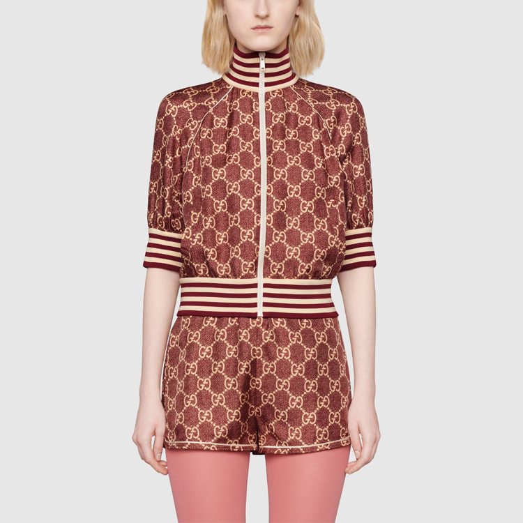 (Women) GUCCI Pink Striped Print Silk Jacket 644588-XJCL5-5281 圖 3