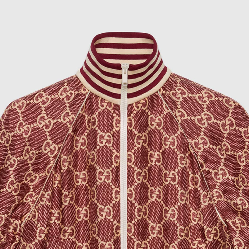 (Women) GUCCI Pink Striped Print Silk Jacket 644588-XJCL5-5281 圖 6