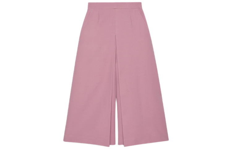 (Women) GUCCI Pink Wool-Silk Blend Culottes 619498-ZAD88-5128