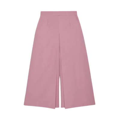 (Women) GUCCI Pink Wool-Silk Blend Culottes 619498-ZAD88-5128