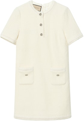 (W) Gucci Plain Bouclé Gaun Lengan Pendek Putih Gading 770159-ZAOMU-9200 Buy (W) Gucci Plain Bouclé Gaun Lengan Pendek Putih Gading 770159-ZAOMU-9200