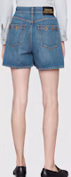 Shop (W) GUCCI 馬銜扣牛仔短褲 藍色 681287-XDBP5-4447