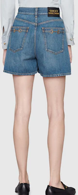 (W) GUCCI Seluar Pendek Denim Biru Horsebit. 681287-XDBP5-4447 Shop (W) GUCCI Seluar Pendek Denim Biru Horsebit. 681287-XDBP5-4447