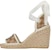 (W) Gucci GG Espadrille dengan Patch Beige Putih 737511-FABOR-9741