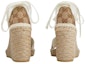 Purchase (W) Gucci GG Espadrille dengan Patch Beige Putih 737511-FABOR-9741