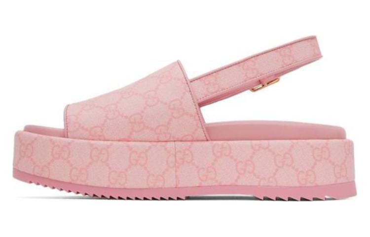(Women) Gucci Platform GG Sandal 'Pink' 701153-FABR9-8472