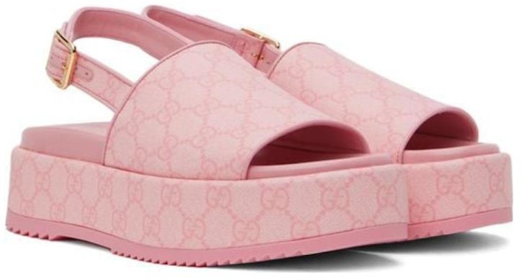 (Women) Gucci Platform GG Sandal 'Pink' 701153-FABR9-8472 Lookbook (Women) Gucci Platform GG Sandal 'Pink' 701153-FABR9-8472