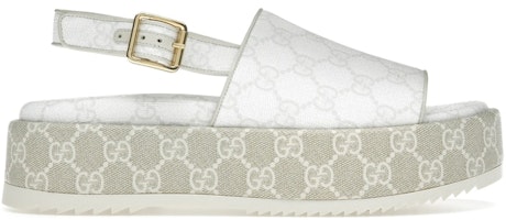 (Women) Gucci Platform GG Sandal 'White Beige' 701153-96G60-9061 (Women) Gucci Platform GG Sandal 'White Beige' 701153-96G60-9061
