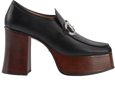 (W) Gucci Loafer Platform Hitam Coklat dengan Horsebit 715138-C9D00-1000 Order (W) Gucci Loafer Platform Hitam Coklat dengan Horsebit 715138-C9D00-1000