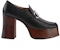 (W) Gucci Platform Horsebit Loafer Hitam Coklat 715138-C9D00-1000