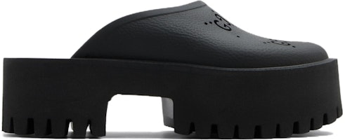 (W) 古驰黑色G字雕孔厚底凉鞋 663577-JFB00-1000 Order (W) 古驰黑色G字雕孔厚底凉鞋 663577-JFB00-1000