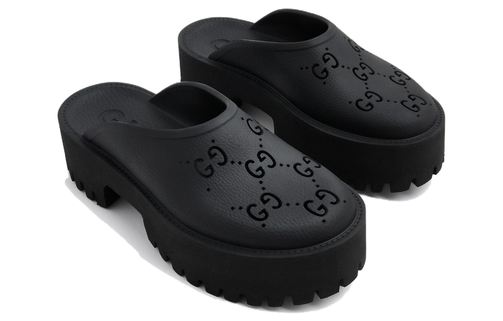 Shop (W) Gucci Platform Sandal G Berlubang 'Hitam' 663577-JFB00-1000