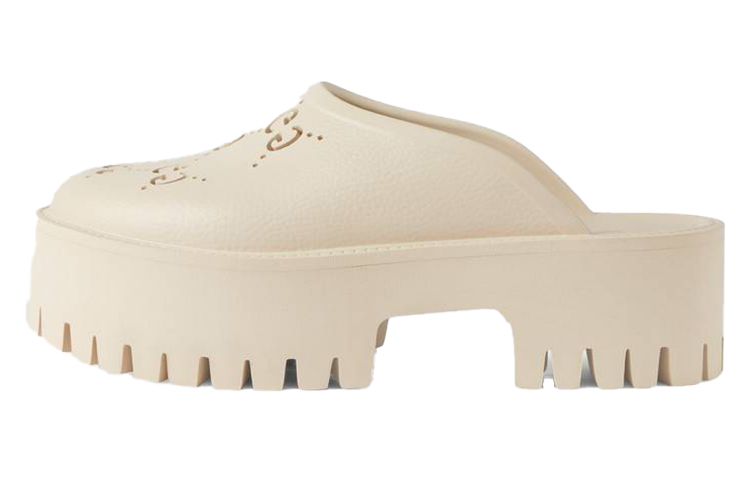 (Women) Gucci Platform Perforated G Sandal 'White Rubber' 663577-JFB00-9022
