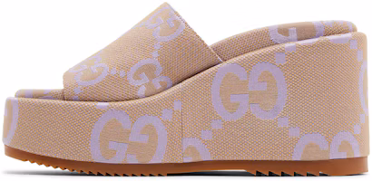 Lookbook (W) Sandal Platform Gucci 'Jumbo GG - Beige Lapis' 730047-UKO00-8803