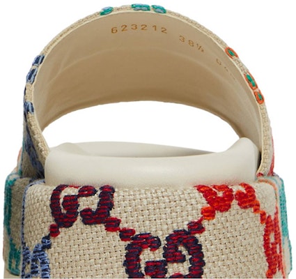 (W) Sandal Platform Gucci 'Putih Multi' 623212-UFT00-8464 Sizing (W) Sandal Platform Gucci 'Putih Multi' 623212-UFT00-8464