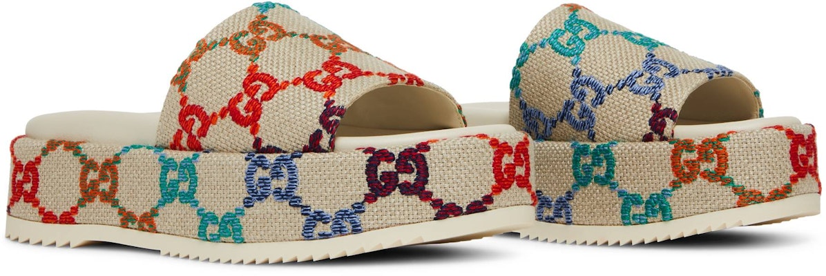 (W) Sandal Platform Gucci 'Putih Multi' 623212-UFT00-8464 Cheap (W) Sandal Platform Gucci 'Putih Multi' 623212-UFT00-8464