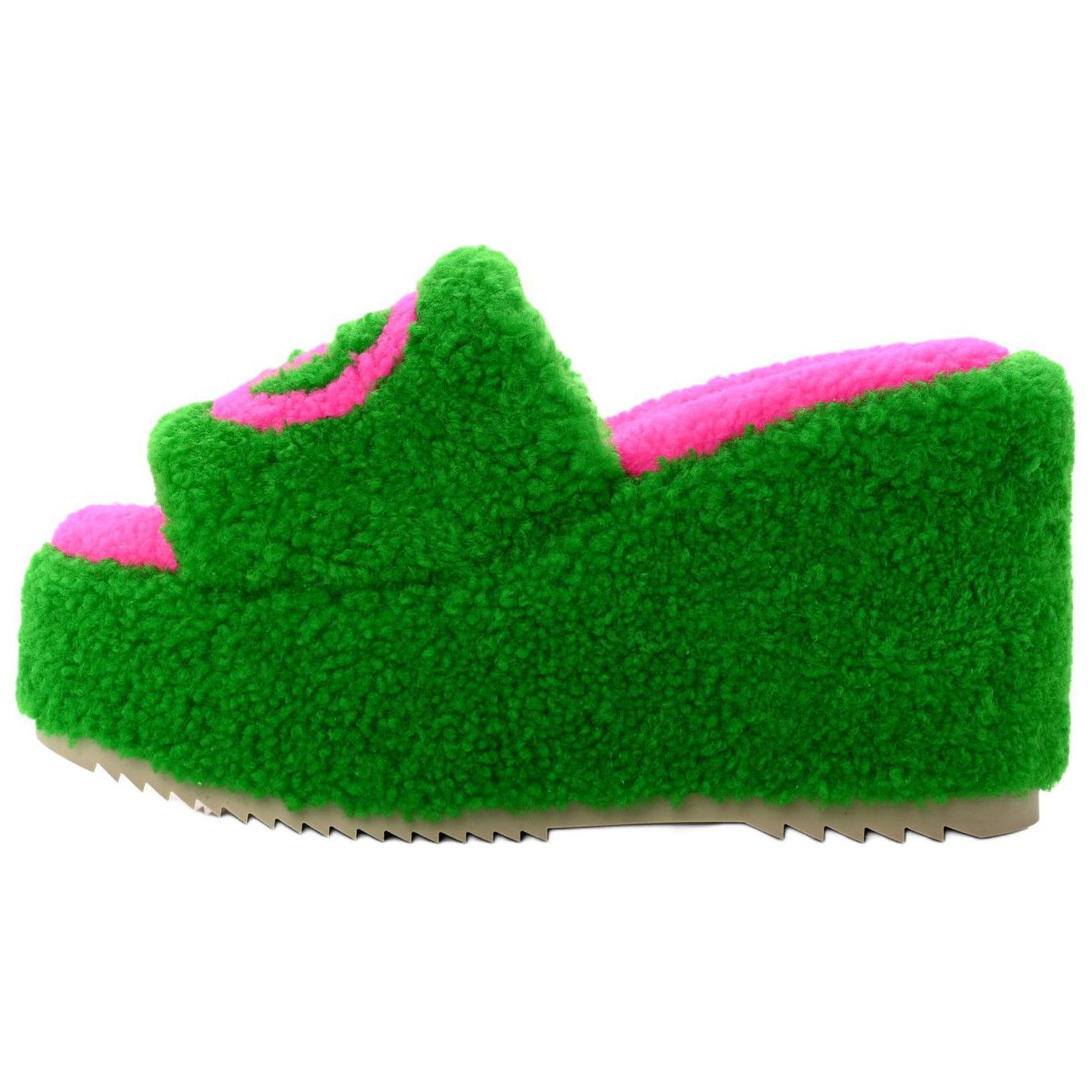 (Women) Gucci Platform Slide 'Green Fashion' 673663-D0L00-3520