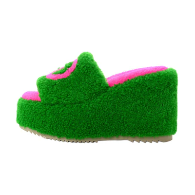 (W) Gucci Platform Slide 'Green Fashion'