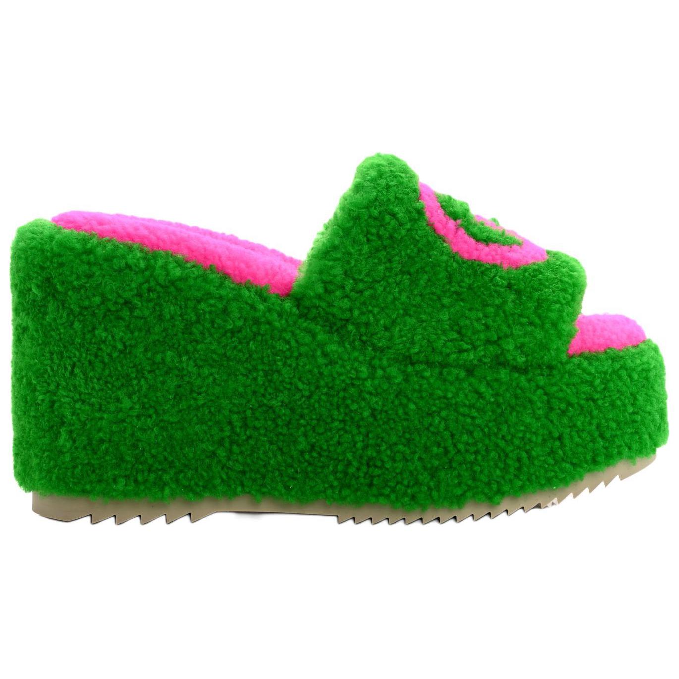 Order (Women) Gucci Platform Slide 'Green Fashion' 673663-D0L00-3520