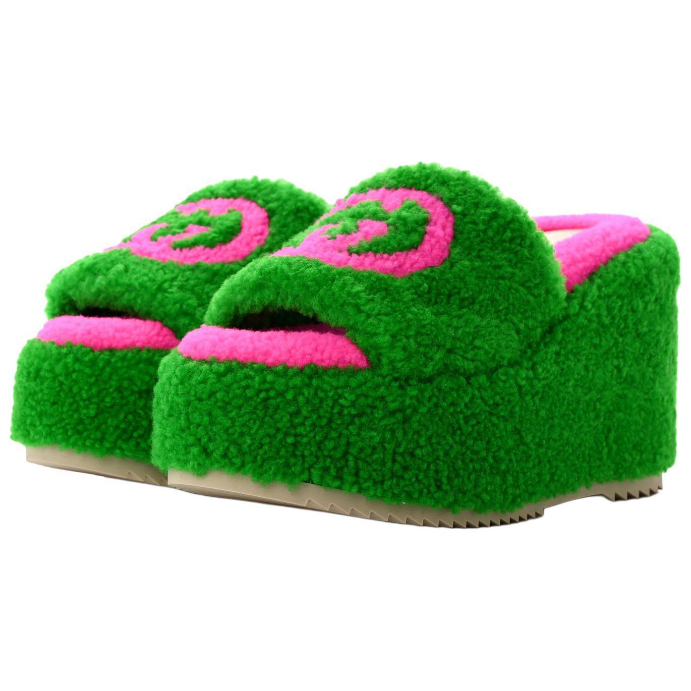 Lookbook (Women) Gucci Platform Slide 'Green Fashion' 673663-D0L00-3520