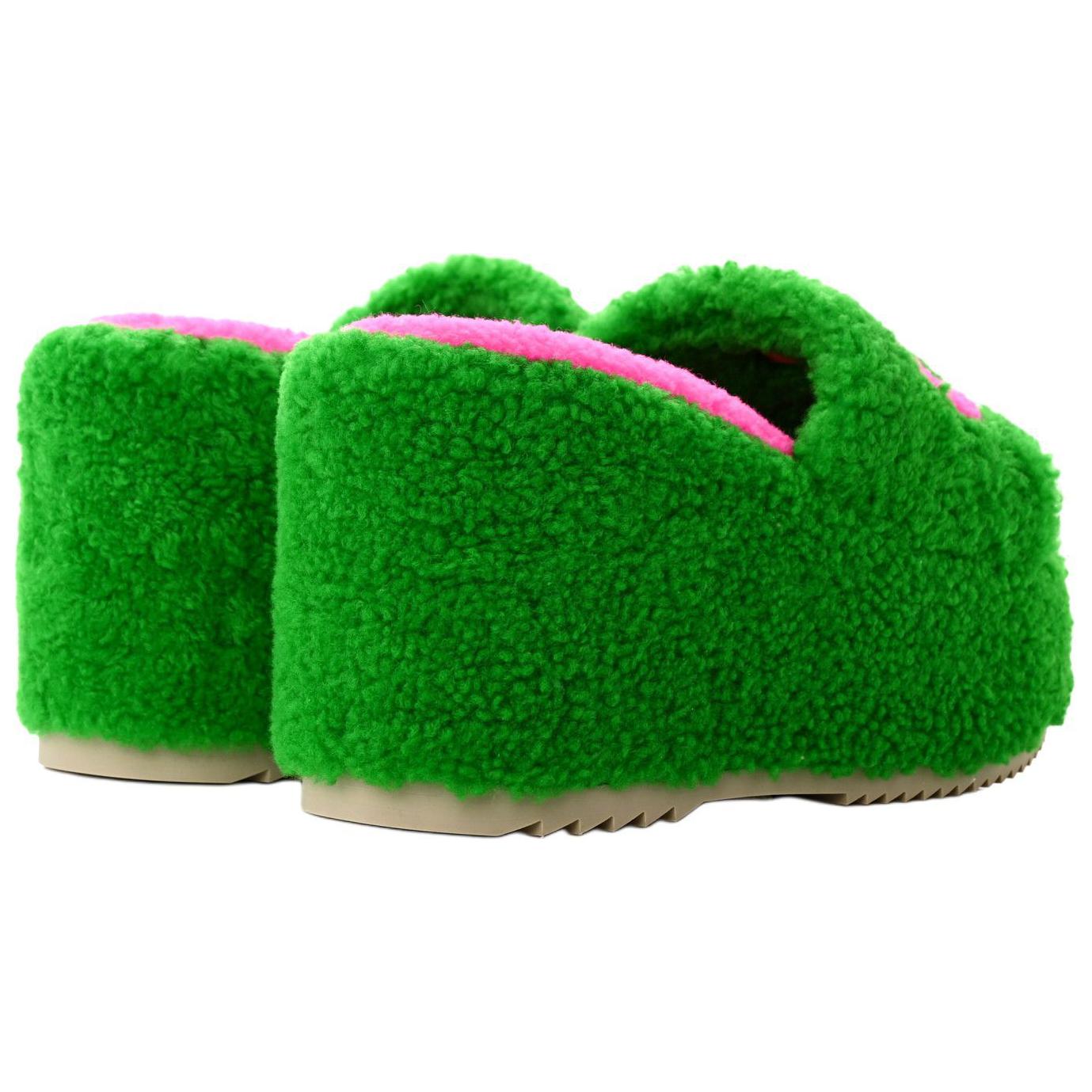 Shop (Women) Gucci Platform Slide 'Green Fashion' 673663-D0L00-3520