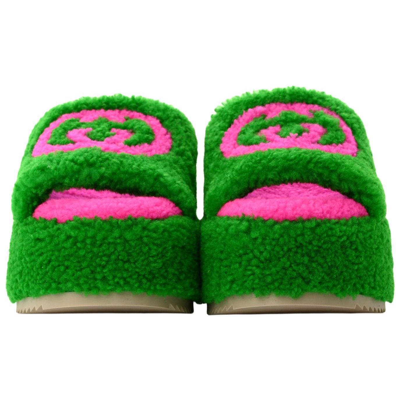 Purchase (Women) Gucci Platform Slide 'Green Fashion' 673663-D0L00-3520