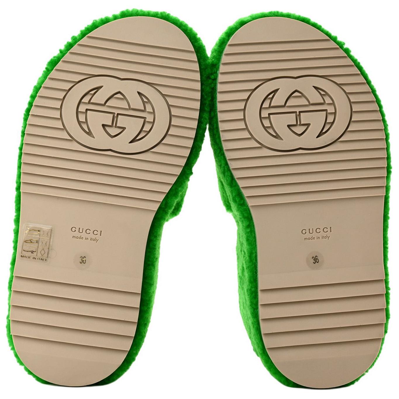 Details for (Women) Gucci Platform Slide 'Green Fashion' 673663-D0L00-3520