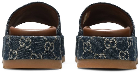 GUCCI古馳 丹寧 GG 時尚涼拖 女款 藍棕色 Details for GUCCI古馳 丹寧 GG 時尚涼拖 女款 藍棕色