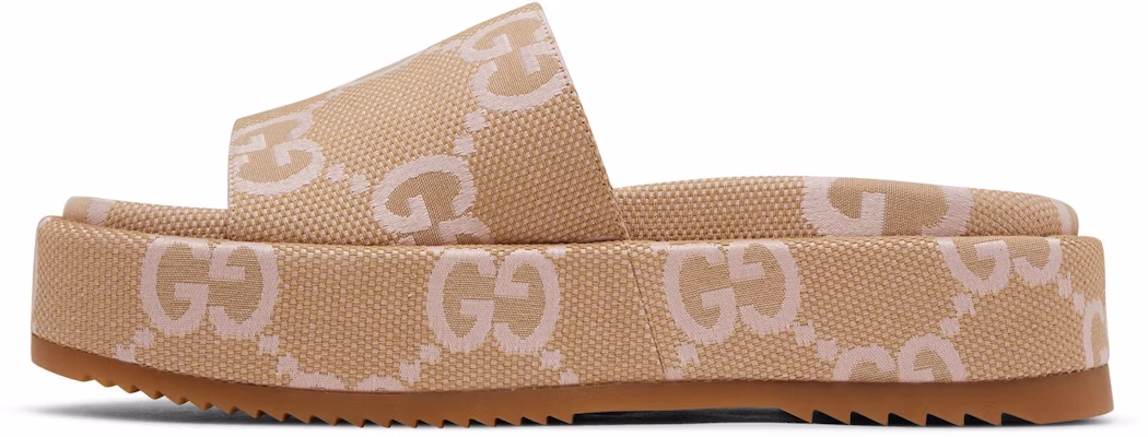 (Women) Gucci Platform Slide Sandal 'Jumbo GG - Beige Light Pink' 730043-UKO00-8805 Lookbook (Women) Gucci Platform Slide Sandal 'Jumbo GG - Beige Light Pink' 730043-UKO00-8805