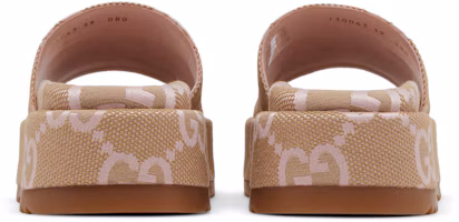 Details for (W) Sandal Platform Gucci 'Jumbo GG - Beige Light Pink' 730043-UKO00-8805