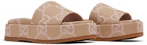 Cheap (W) 古驰厚底凉鞋 '大号GG - 米白淡粉' 730043-UKO00-8805