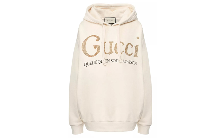 (Women) Gucci Platinum Logo Hoodie Off-White 615061-XJCK5-9230