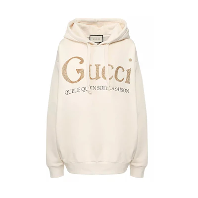 (Women) Gucci Platinum Logo Hoodie Off-White 615061-XJCK5-9230