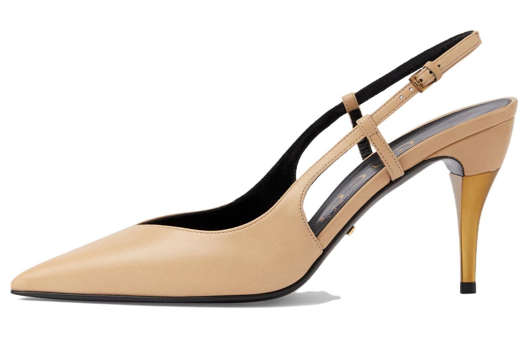 (Women) Gucci Pointed Toe Comfort High Heel 'Brown' 762378-C9D00-9702