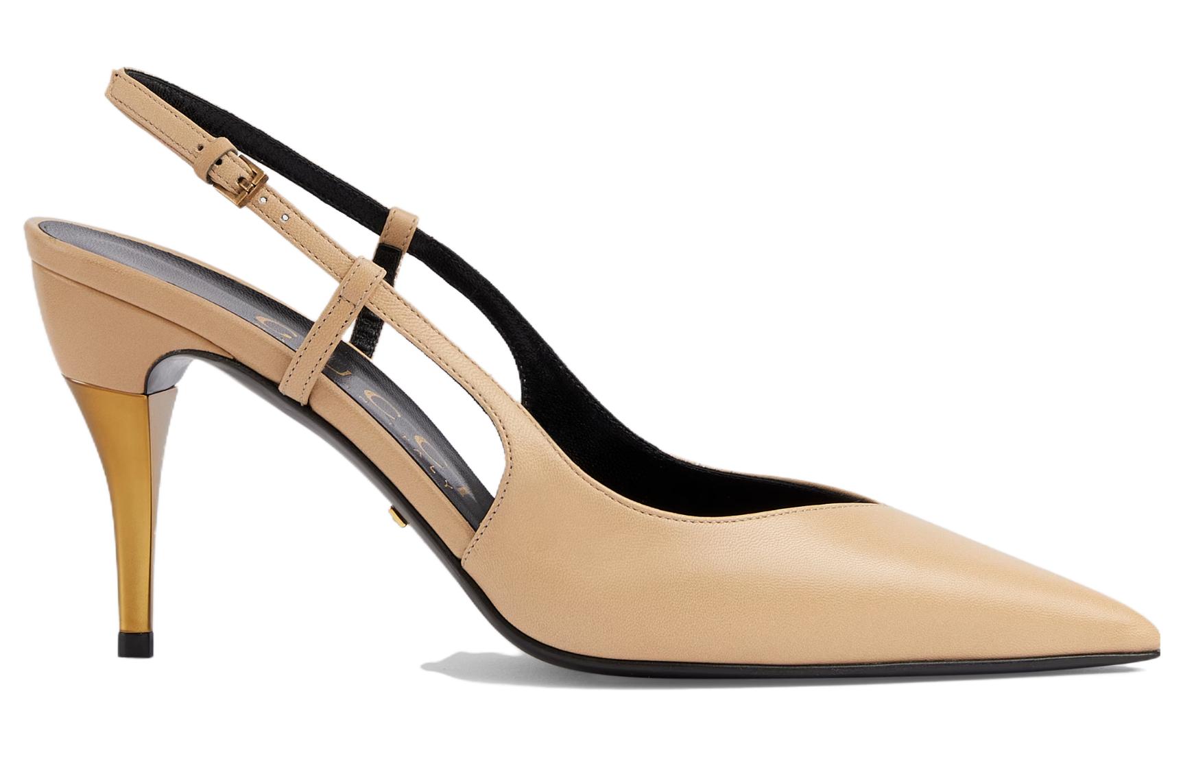 (W) Gucci Pointed Toe CMFT High Heel 'Brown' 圖 2