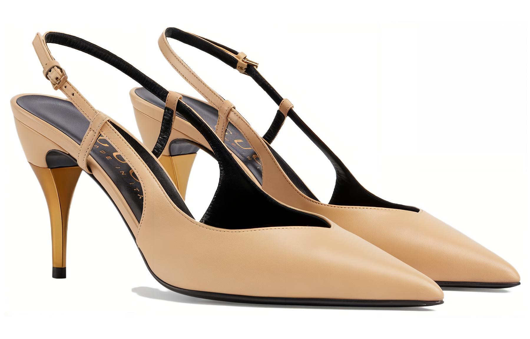 (W) Gucci Pointed Toe CMFT High Heel 'Brown' 圖 3