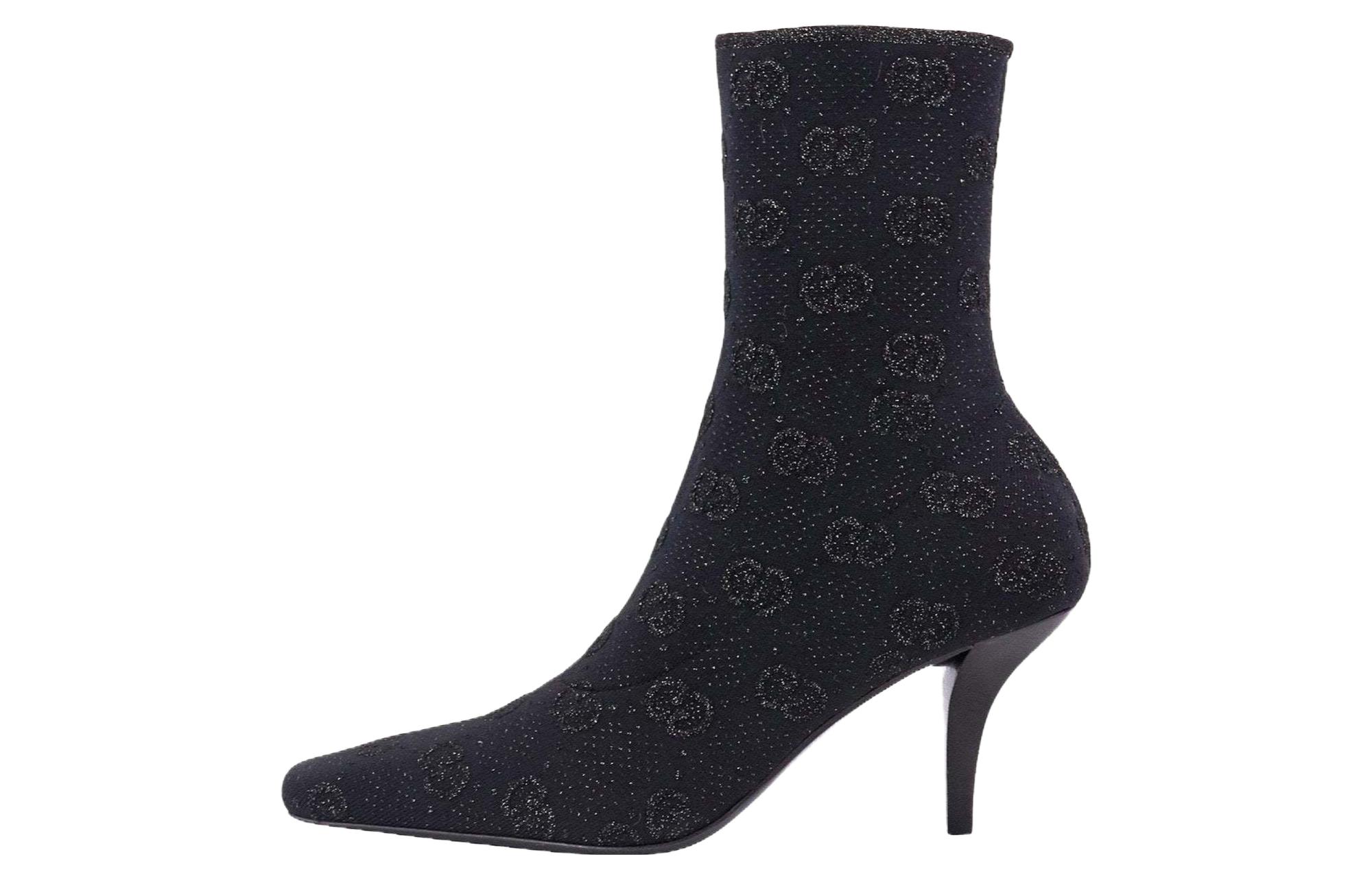 Buy (W) Gucci Boot Tumit Tinggi Hujung Runcing 'Hitam' 718378-FACFM-8720