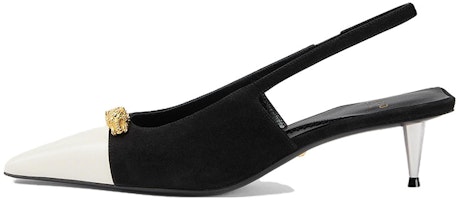 (Women) Gucci Pointed Toe Slingback Stiletto 'Black White' 768113-C9D50-9066 (Women) Gucci Pointed Toe Slingback Stiletto 'Black White' 768113-C9D50-9066