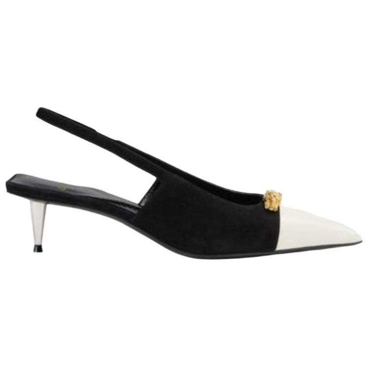 Order (W) Gucci Puntige Slingback Stiletto ''Zwart Wit'' 768113-C9D50-9066
